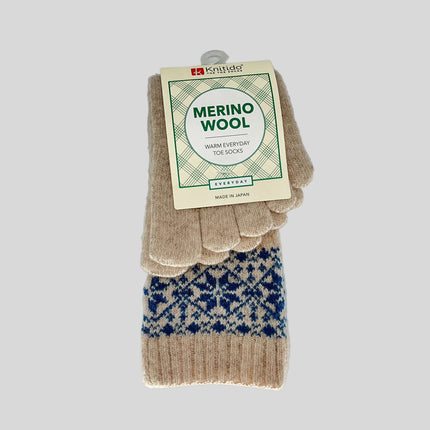 Merino Cashmere Snowflakes Zehensocken